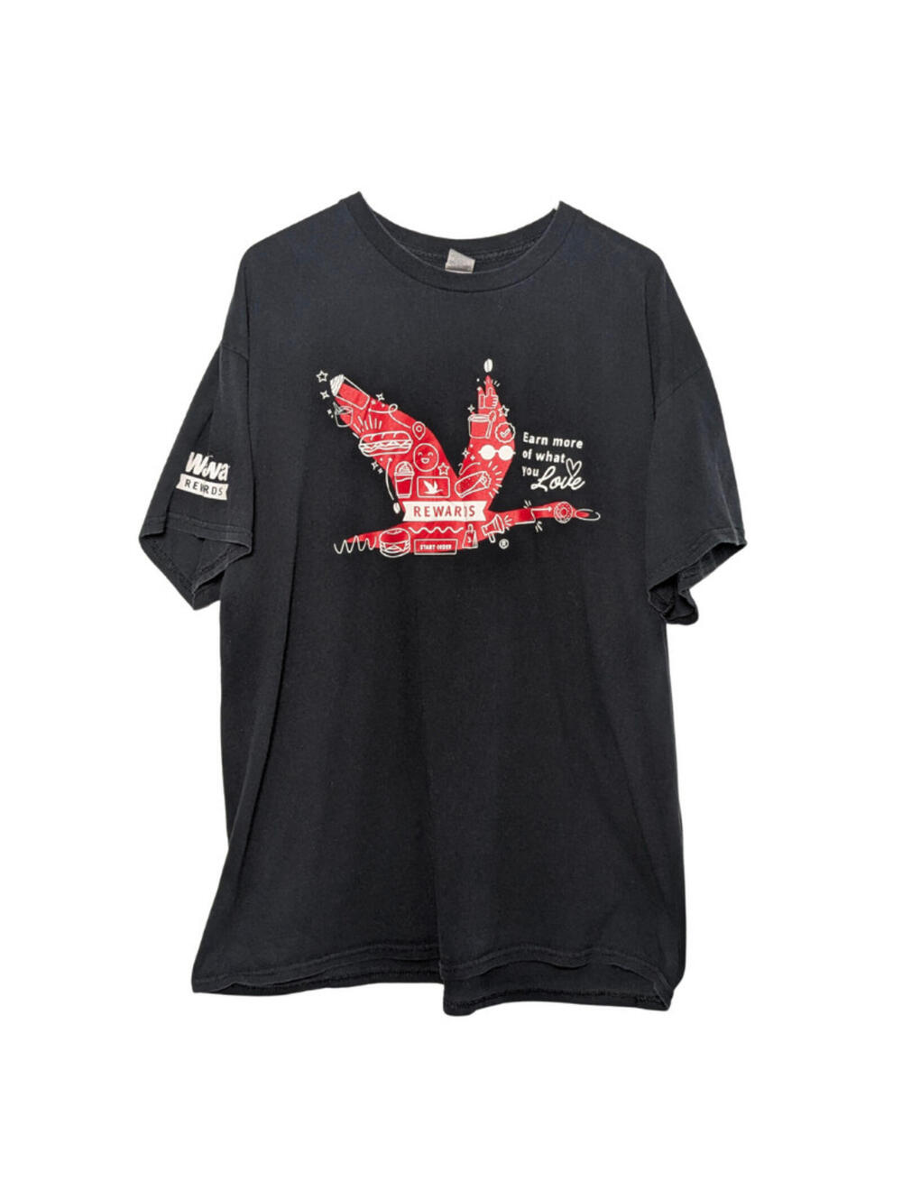 Gildan Men's WaWa Rewards Short Sleeve T-Shirt, Black, Size XL
